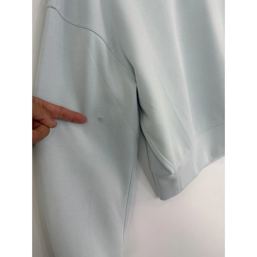 Lululemon Softstreme Perfectly Oversized Cropped Crew 4 Sheer Blue W3GL9S - Picture 8 of 13